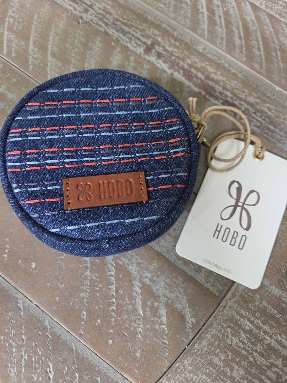 NWT Hobo Revolve Small Bag Charm Dark Denim